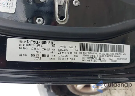 2012 Ram 1500 Slt z USA, uszkodzony, nr VIN 1C6RD7GPXCS263152